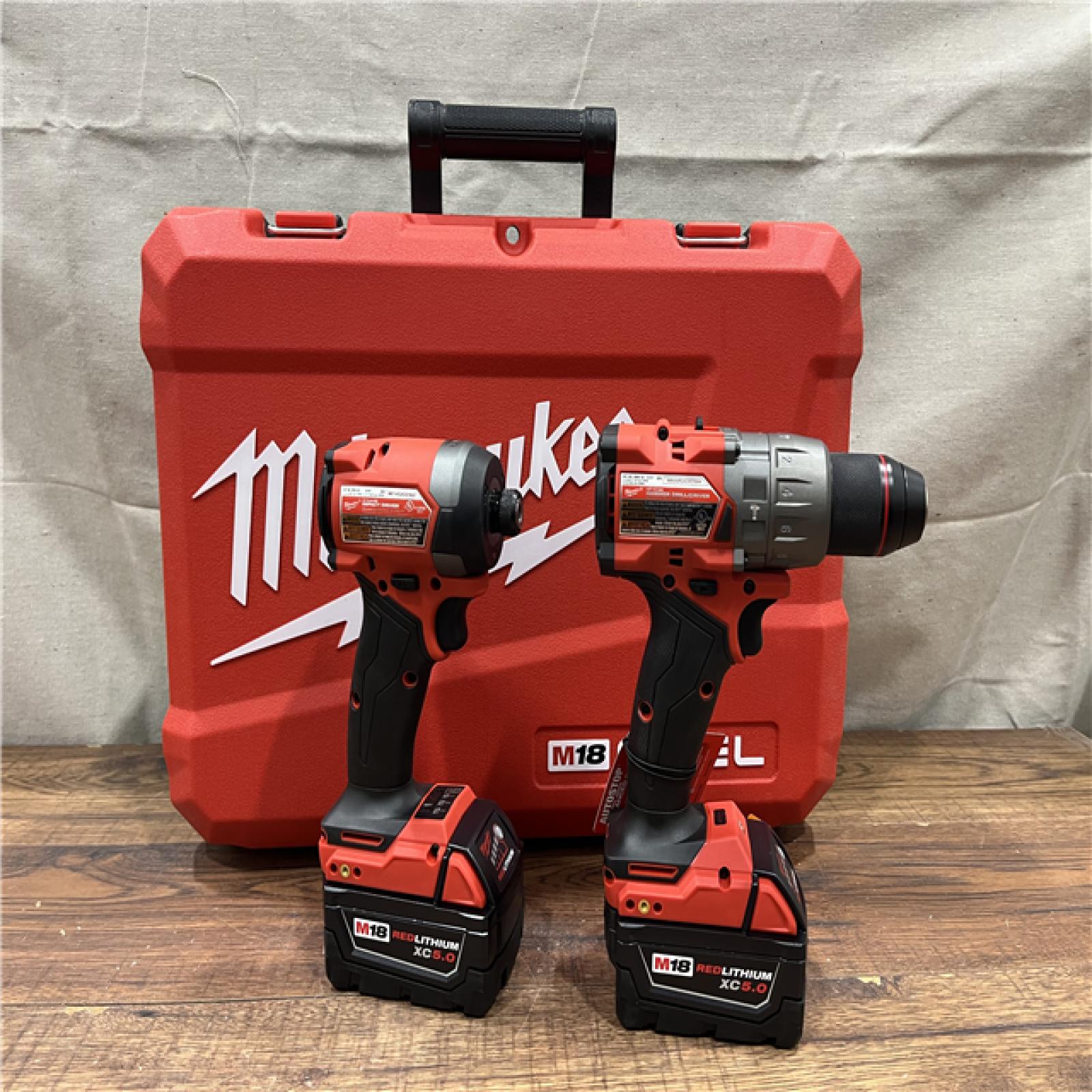 NEW Milwaukee M18 FUEL 18V Lithium-Ion Brushless Cordless Hammer Drill and Impact Driver Combo Kit (2-Tool) with 2 Batteries
