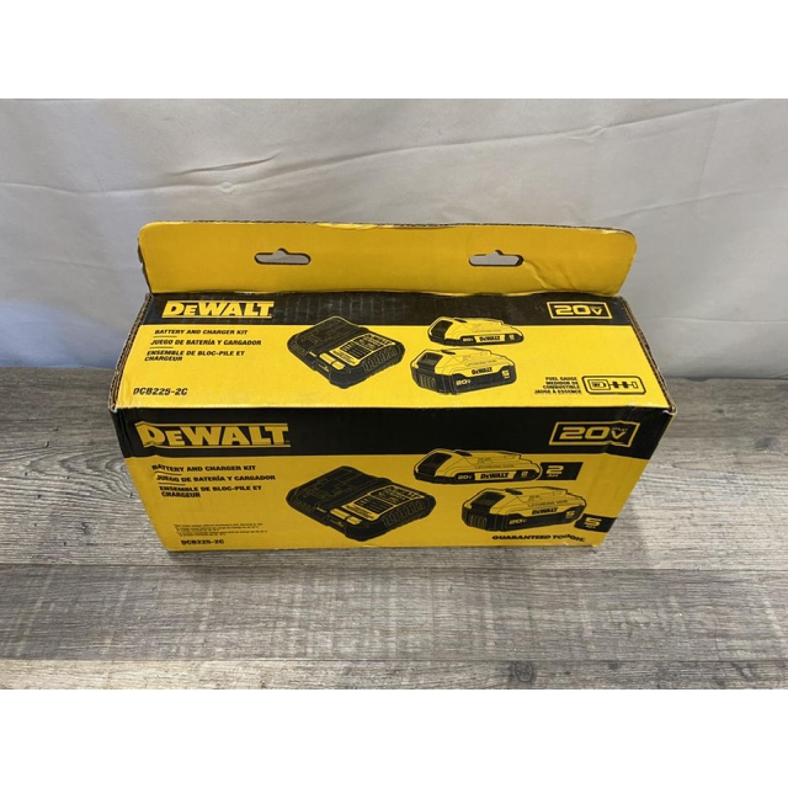NEW - DEWALT 20V MAX Lithium-Ion Battery Kit with 5.0Ah and 2.0Ah Battery and Charger
