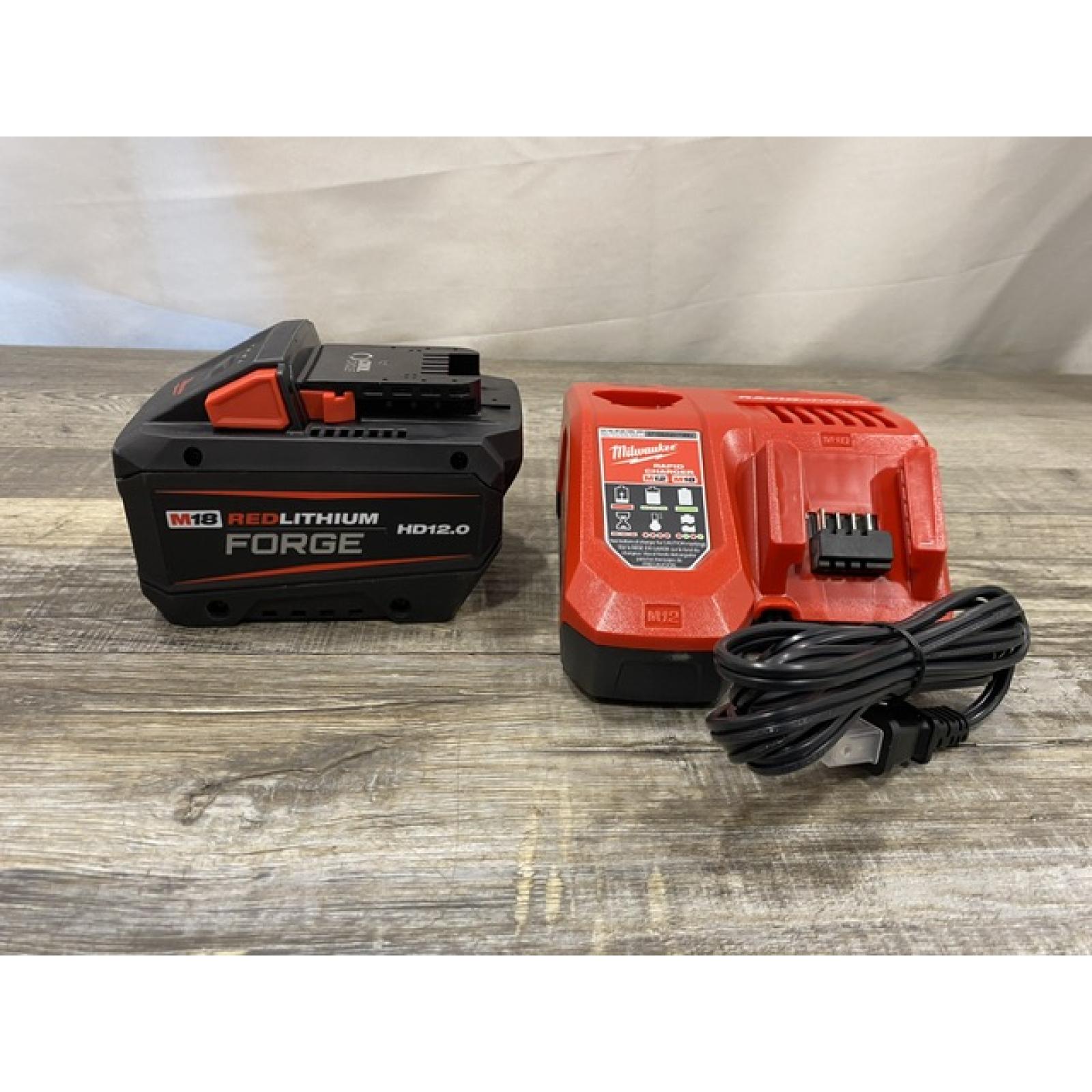 LIKE NEW - Milwaukee 18-Volt Lithium-Ion REDLITHIUM FORGE Starter Kit with 12. 0Ah Battery and Charger