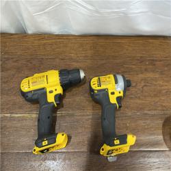 AS-IS DeWALTA® 20V MAX Cordless Drill Driver/Impact Driver Combo Kit 1.3 Ah Lithium Ion