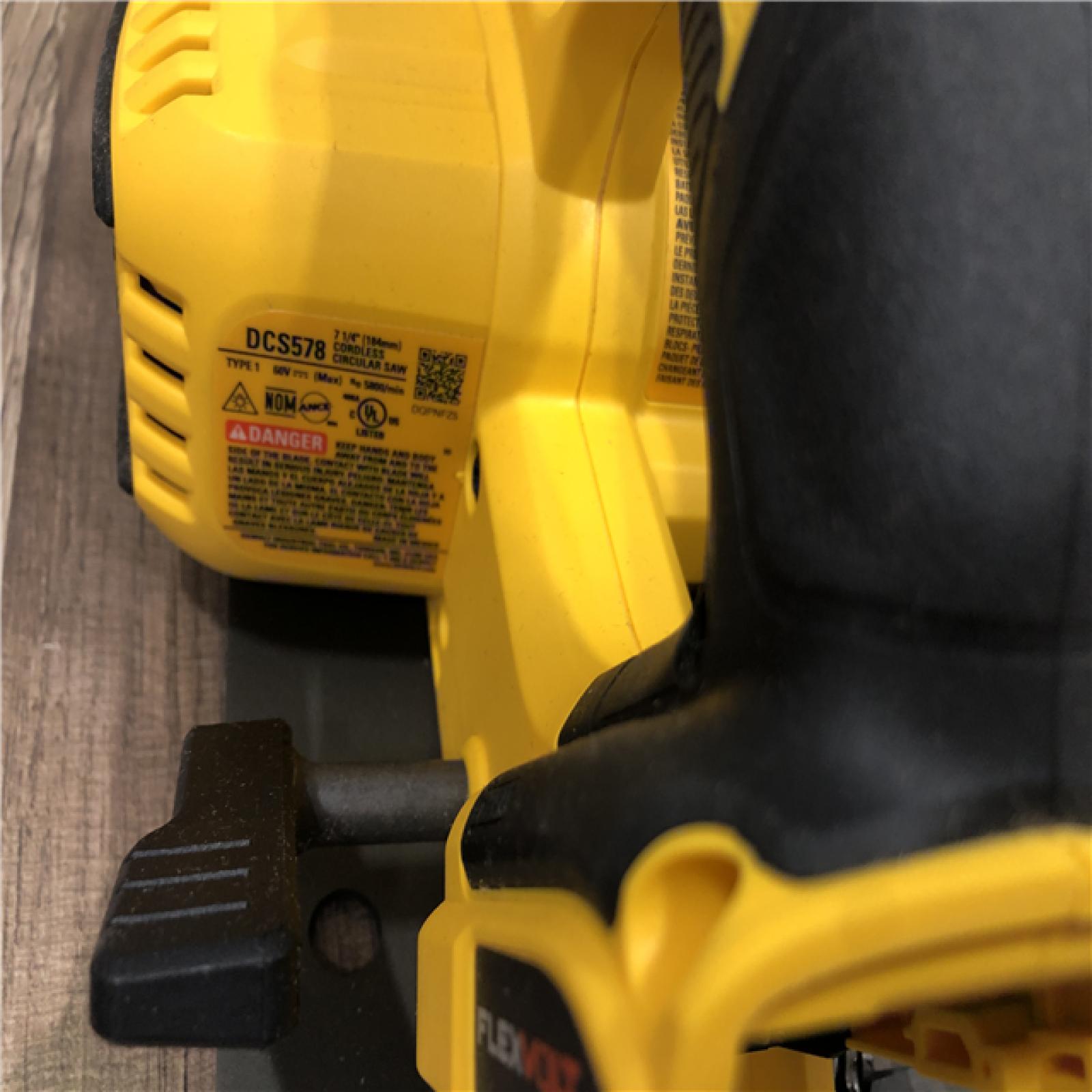 AS-IS DEWALT FLEXVOLT 60V MAX Cordless Brushless 7-1/4 in. Circular Saw with Brake (Tool Only)