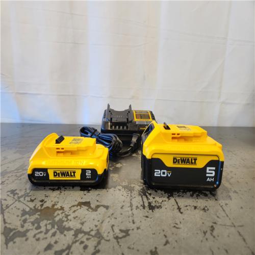 AS-IS- DEWALT 20V MAX Lithium-Ion Battery Kit with 5.0Ah and 2.0Ah Battery and Charger