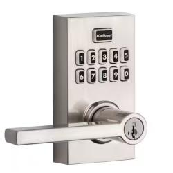NEW! - Kwikset SmartCode 917 Satin Nickel Contemporary Keypad Electronic Single-Cylinder Halifax Door Handle with SmartKey Security
