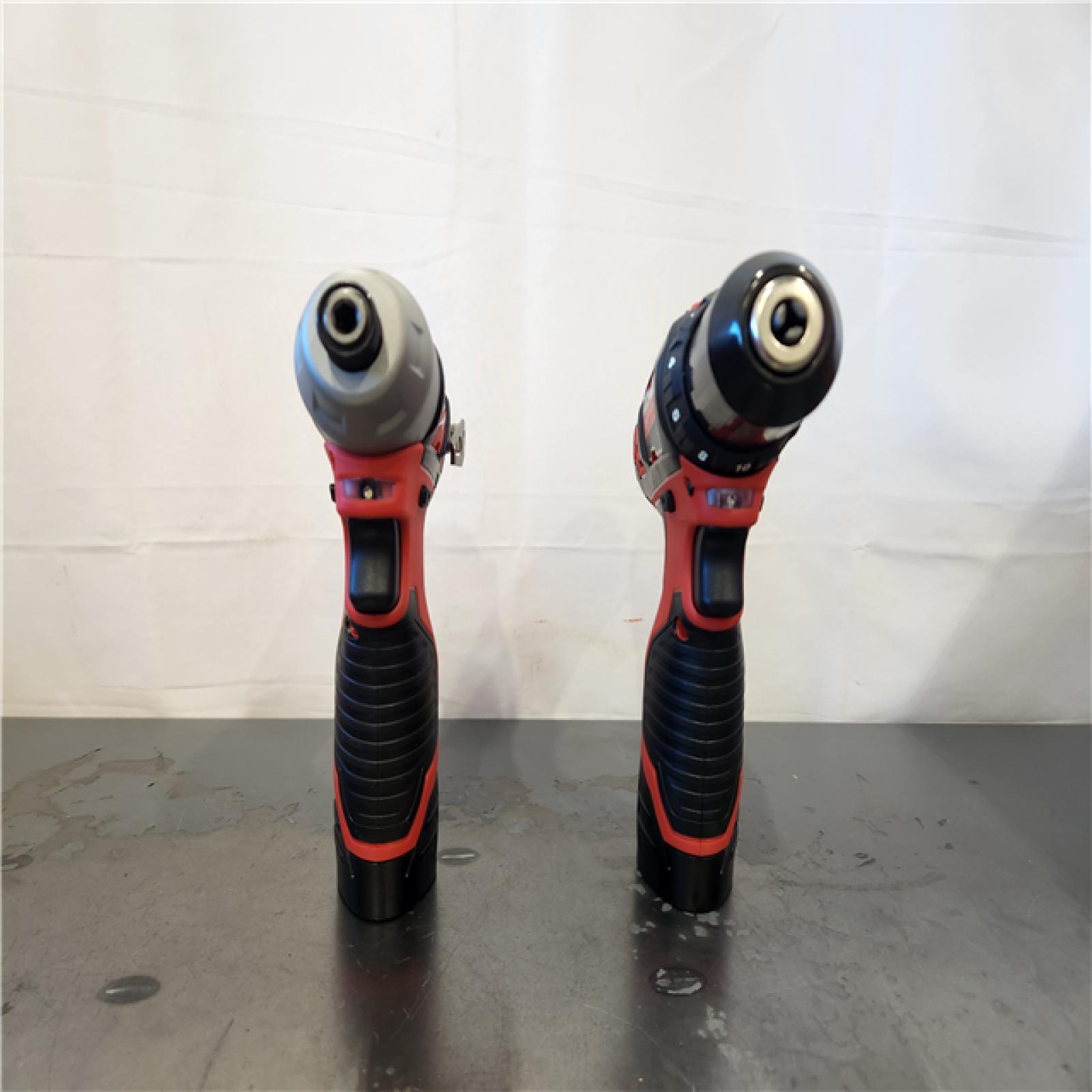 AS-IS- Milwaukee 12V Lithium-Ion Cordless Drill Driver/Impact Driver Combo Kit