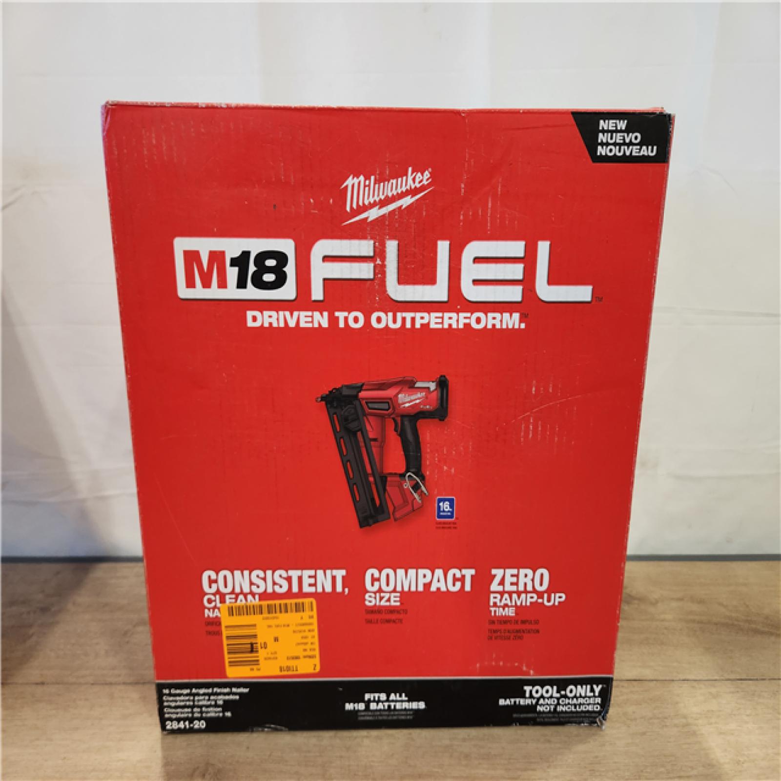 NEW- Milwaukee FUEL 18-Volt Lithium-Ion Brushless Cordless Gen II 16-Gauge Angled Finish Nailer (Tool-Only)