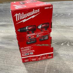 NEW - Milwaukee 18V Lithium-Ion Cordless Drill Driver/Impact Driver Combo Kit