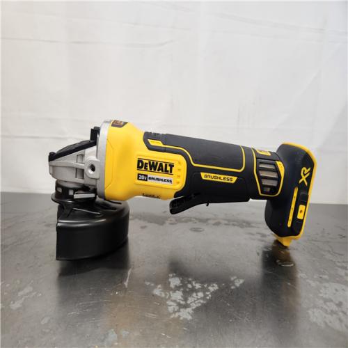AS-IS- DEWALT 20V MAX XR Cordless Brushless 4.5 in. Paddle Switch Small Angle Grinder with Kickback Brake (Tool Only)