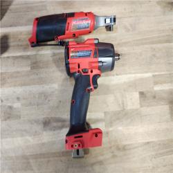 HOUSTON LOCATION - AS-IS (APPEARS LIKE NEW) M18 FUEL 18V Cordless Mid Torque 1/2 in. Impact Wrench W/ M12 FUEL 3/8 in. Ratchet & Battery/Charger Combo Kit