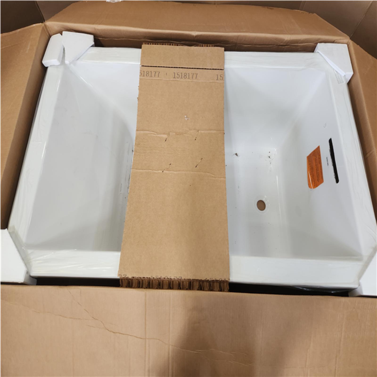 Phoenix NEW KOHLER Underscore 60 in. x 36 in. Acrylic Alcove Rectangular Soaking Bathtub with Reversible Drain in White