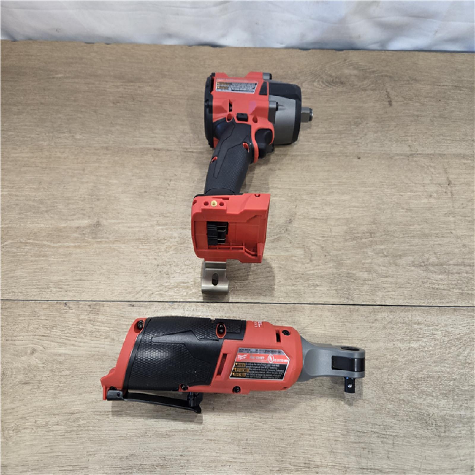 AS-IS Milwaukee FUEL 18V Cordless Mid Torque 1/2 in. Impact Wrench w/ M12 FUEL 3/8 in. Ratchet Combo Kit