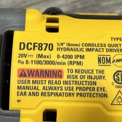 AS-IS DEWALT 20V XR Brushless Cordless 1/4 in. Quiet Hydraulic Impact Driver (Tool-Only)