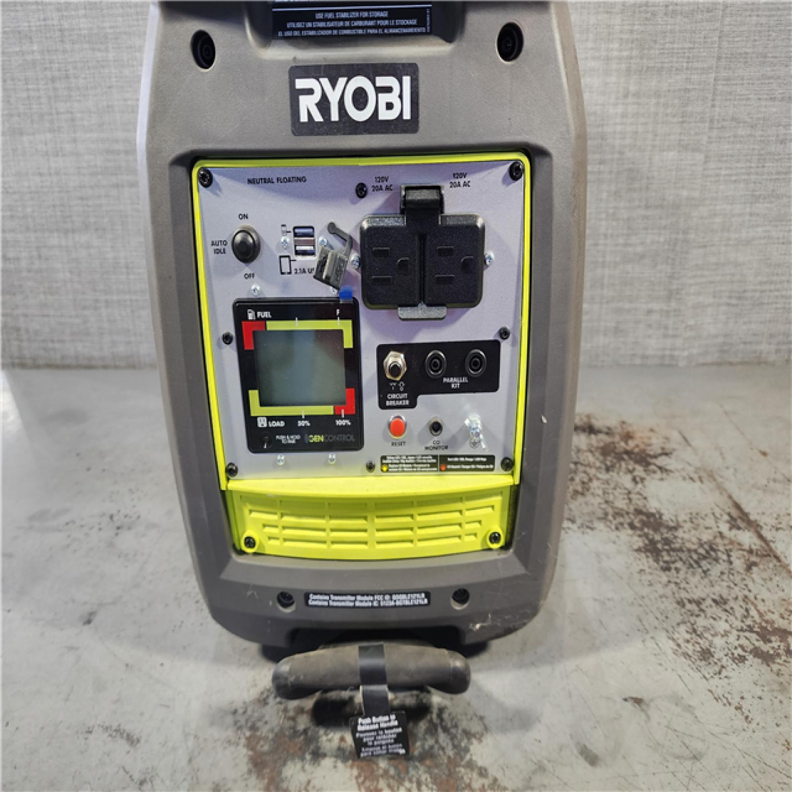 HOUSTON LOCATION - AS-IS RYOBI 2,300-Watt Recoil Start Bluetooth Super Quiet Gasoline Powered Digital Inverter Generator with CO Shutdown Sensor