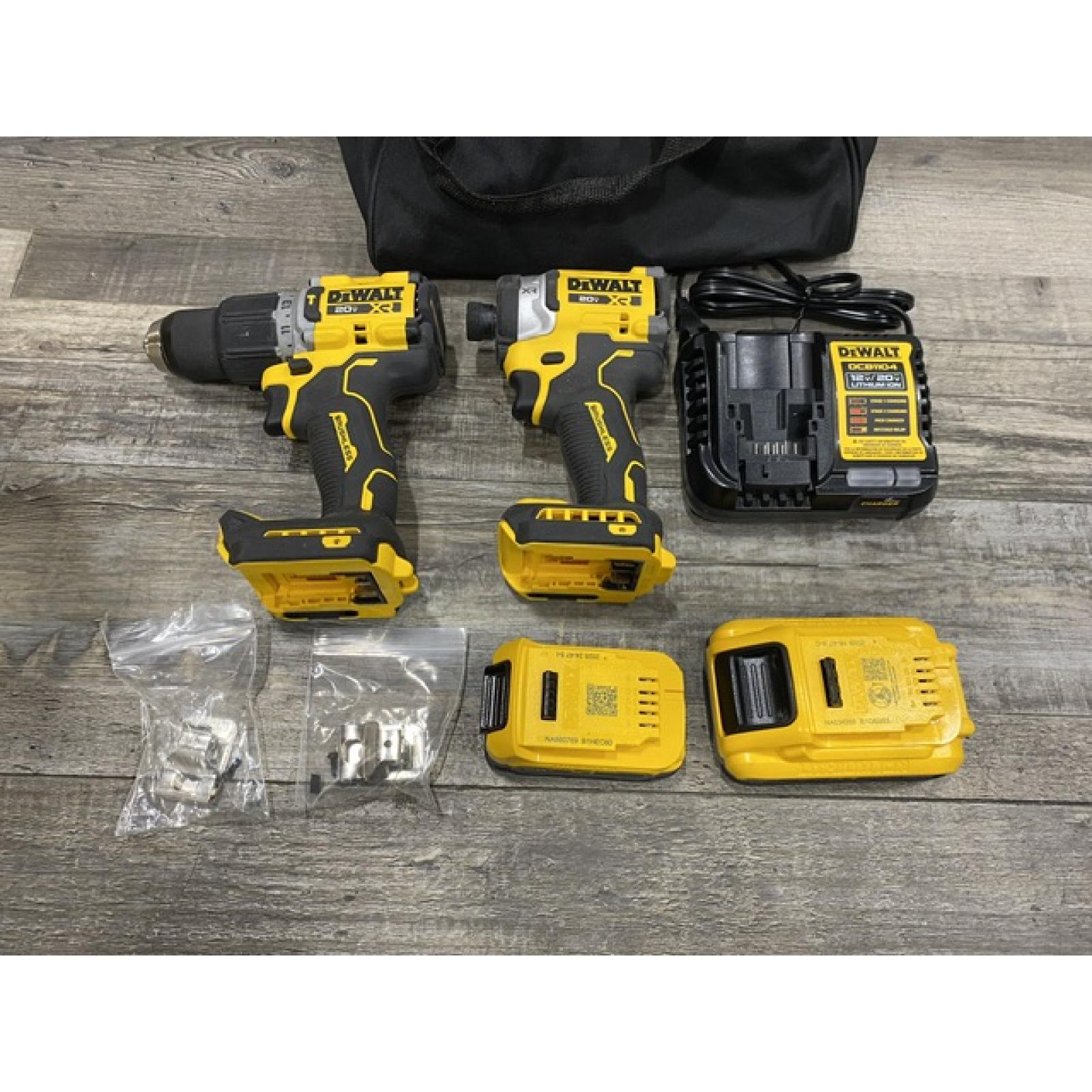 AS-IS DEWALT 20V XR Lithium-Ion Cordless 2-Tool Combo Kit