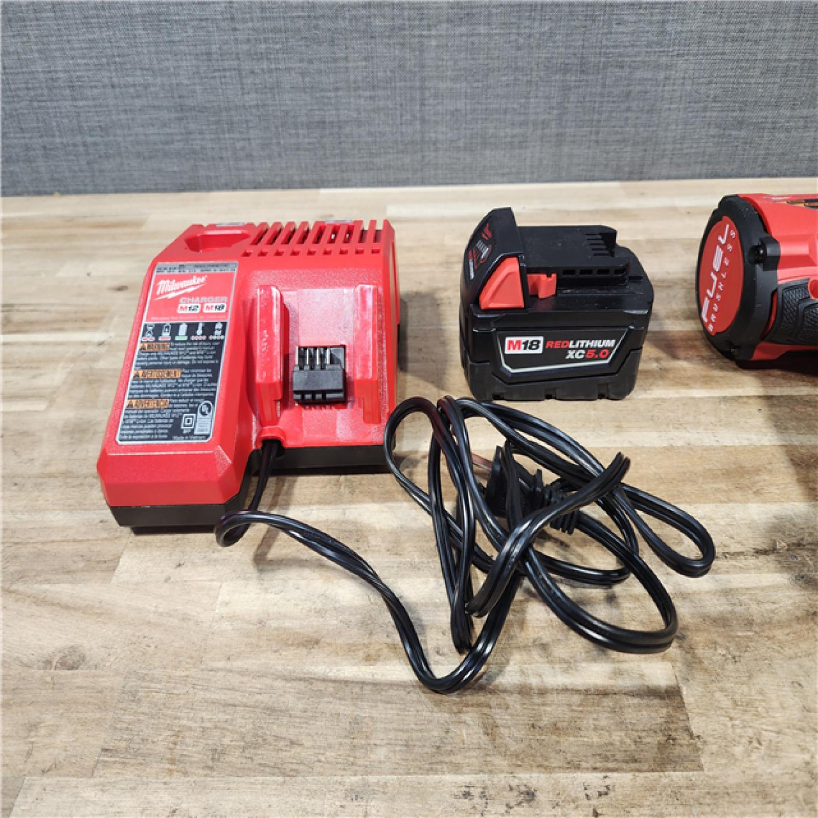 HOUSTON LOCATION - AS - IS Milwaukee FUEL 18V Lithium-Ion Brushless Cordless 1/2 in. Impact Wrench with Friction Ring W/ BATTERY & CHARGER