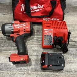 AS-IS Milwaukee FUEL 18V Lithium-Ion Brushless Cordless 1/2 in. Impact Wrench w/Friction Ring Kit