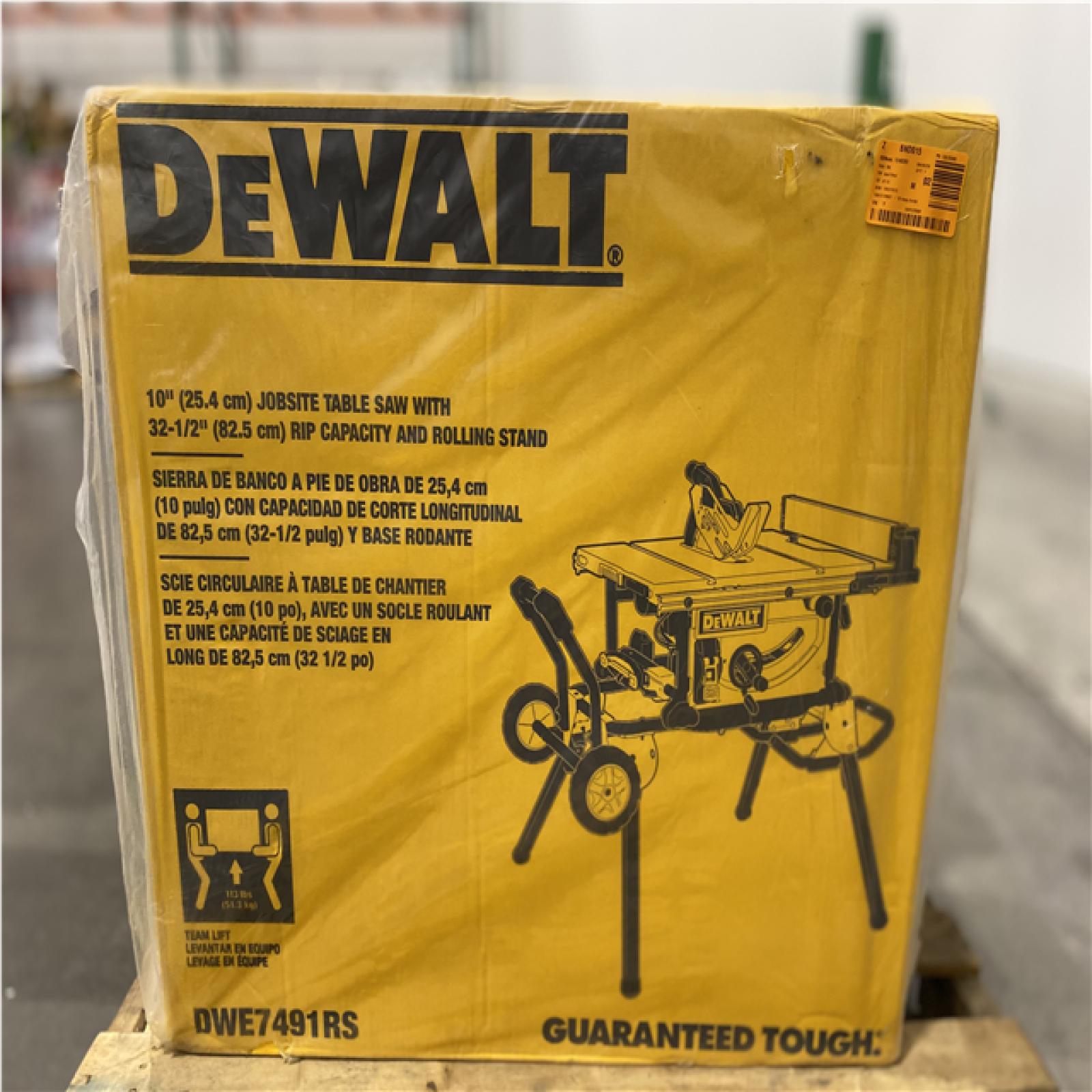 NEW- DEWALT 10 in. 15 Amp 120V Site-Pro Compact Jobsite Table Saw DWE7491RS New