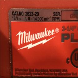 AS-IS - Milwaukee 18V Lithium-Ion Cordless 3-1/4 in. Planer (Tool-Only)