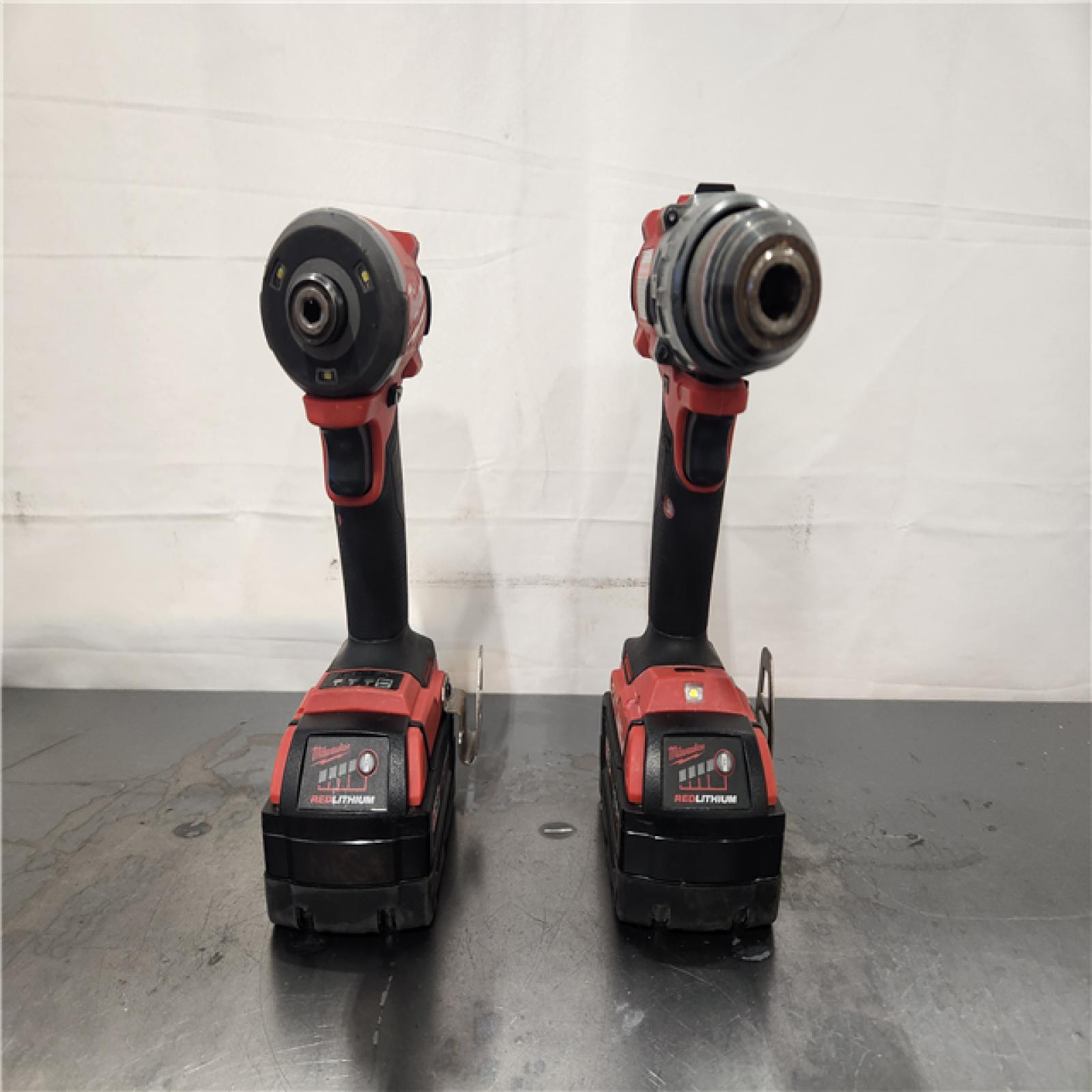 AS-IS- Milwaukee  FUEL 18V Lithium-Ion Brushless Cordless Hammer Drill and Impact Driver Combo Kit