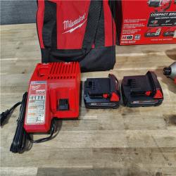 HOUSTON LOCATION - AS-IS M18 18V Lithium-Ion Brushless Cordless Compact Drill/Impact Combo Kit (2-Tool) W/(2) 2.0 Ah Batteries, Charger & Bag