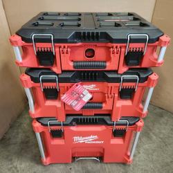 Phoenix NEW Milwaukee PACKOUT 22 in. Rolling Tool Box  22 in. Large Tool Box and 22 in. Medium Tool Box ProSystem Low Profile Handle