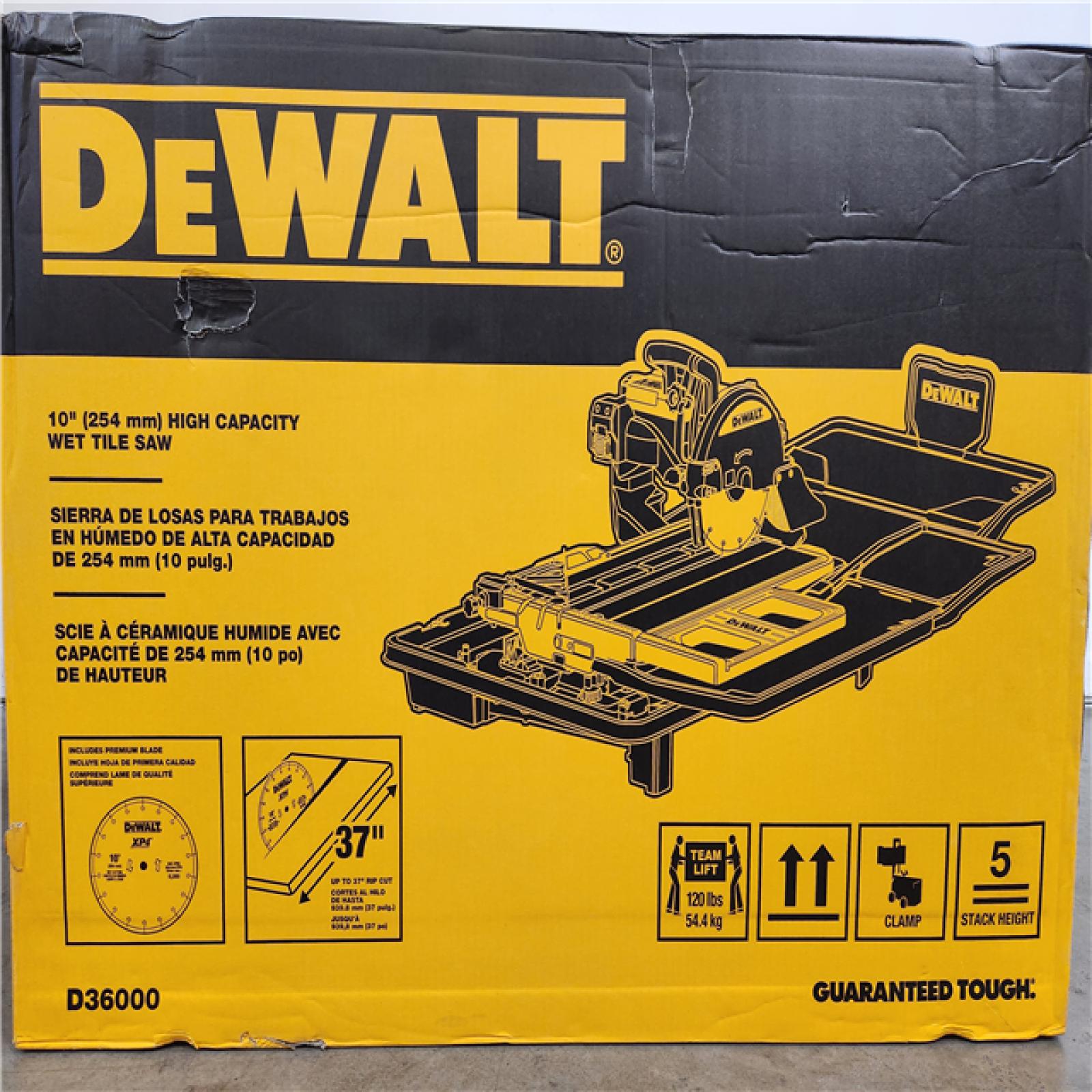 Phoenix Location Like NEW DEWALT 10 in. High Capacity Wet Tile Saw D36000