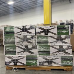 DALLAS LOCATION- Hunter 42 inch Indoor Ceiling Fan 4 Blade with LED Light Black Pallet (23 UNITS)