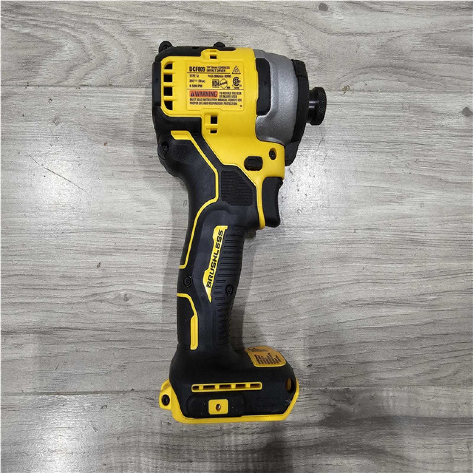 AS-IS DEWALT ATOMIC 20V MAX Cordless Brushless Compact 1/4 in. Impact Driver (Tool Only)