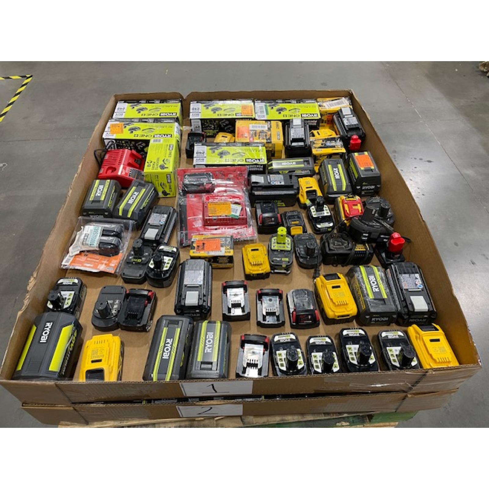 DALLAS LOCATION - AS-IS BATTERY AND CHARGERS PALLET