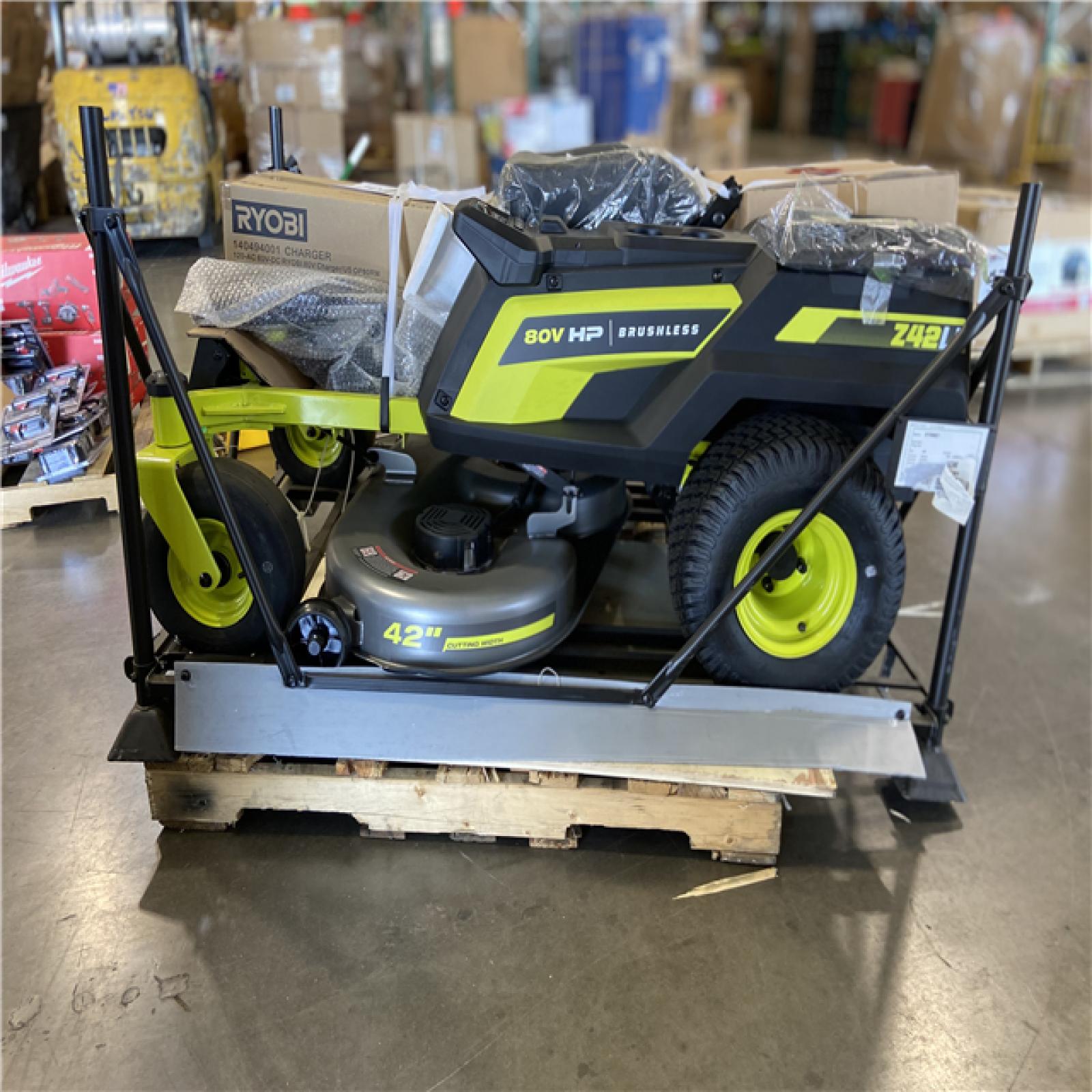 DALLAS LOCATION - RYOBI 80V HP Brushless 42 in. Battery Electric Cordless Zero Turn Riding Mower (2) 80V Batteries (2) 40V Batteries and Charger