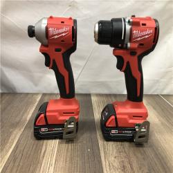 AS-IS Milwaukee 18V Lithium-Ion Brushless Cordless Compact Drill/Impact Combo Kit