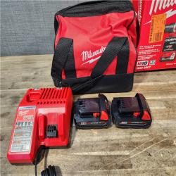 HOUSTON LOCATION - AS-IS Milwaukee M18 18V Lithium-Ion Brushless Cordless Compact Drill/Impact Combo Kit (2-Tool) W/(2) 2.0 Ah Batteries  Charger & Bag