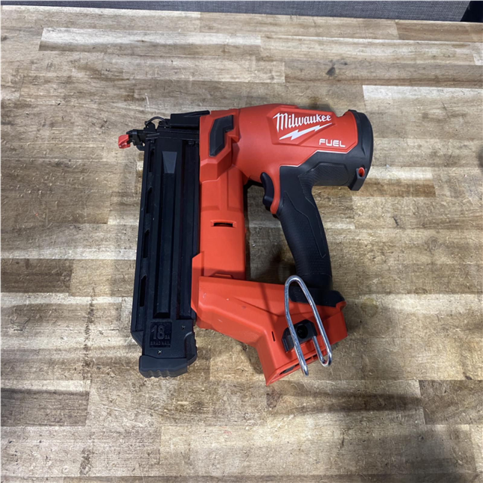 Houston Location AS-IS Milwaukee FUEL 18-Volt Lithium-Ion Brushless Cordless Gen II 18-Gauge Brad Nailer (Tool-Only)