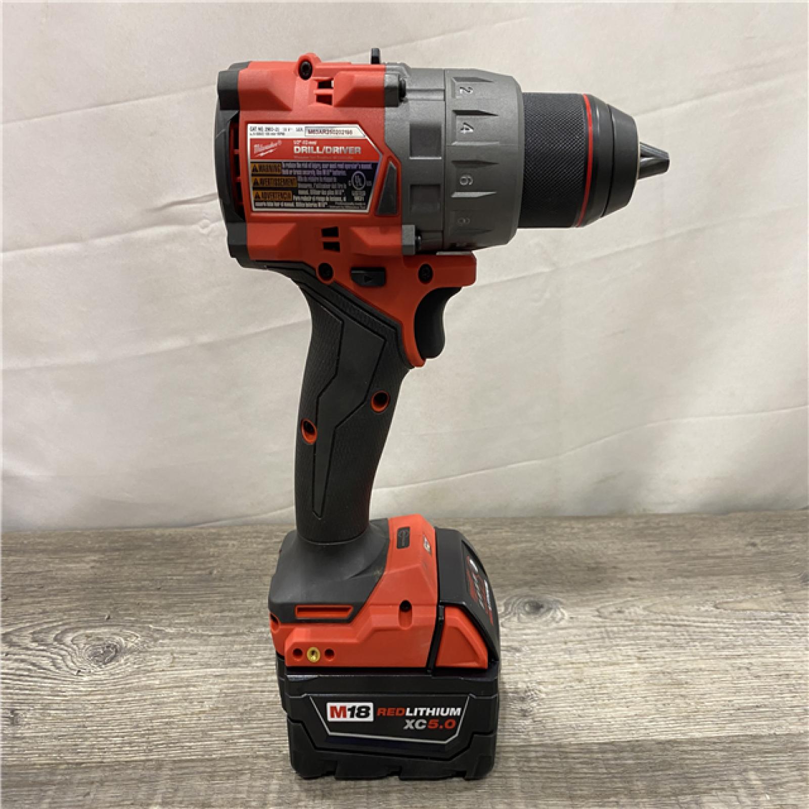 AS-IS Milwaukee FUEL 18V Lithium-Ion Brushless Cordless 1/2 in. Drill/Driver Kit