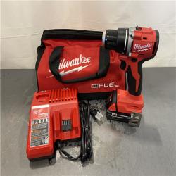 AS-IS - Milwaukee M18 18V Lithium-Ion Brushless Cordless 1/2 in. Compact Drill/Driver Kit