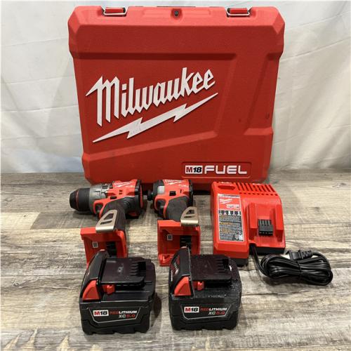 AS-IS Milwaukee FUEL 18V Lithium-Ion Brushless Cordless Hammer Drill and Impact Driver Combo Kit