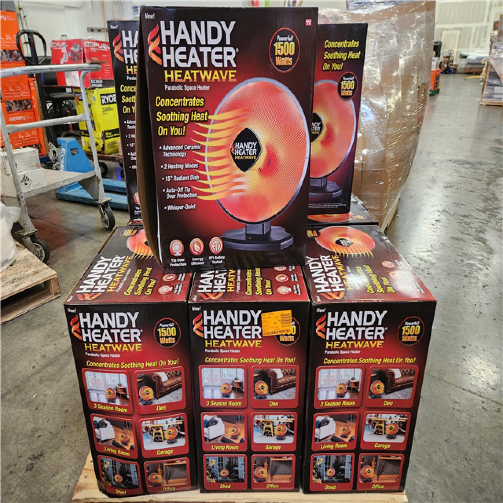 Phoenix Location 1500-Watt 18.5 in. Electric Ceramic Parabolic Space Heater with Tip-Over Safety Pallet (13 Heaters)