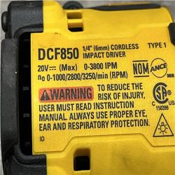 AS-IS DEWALT ATOMIC 20V MAX Lithium-Ion Cordless 1/4 in. Brushless Impact Driver Kit