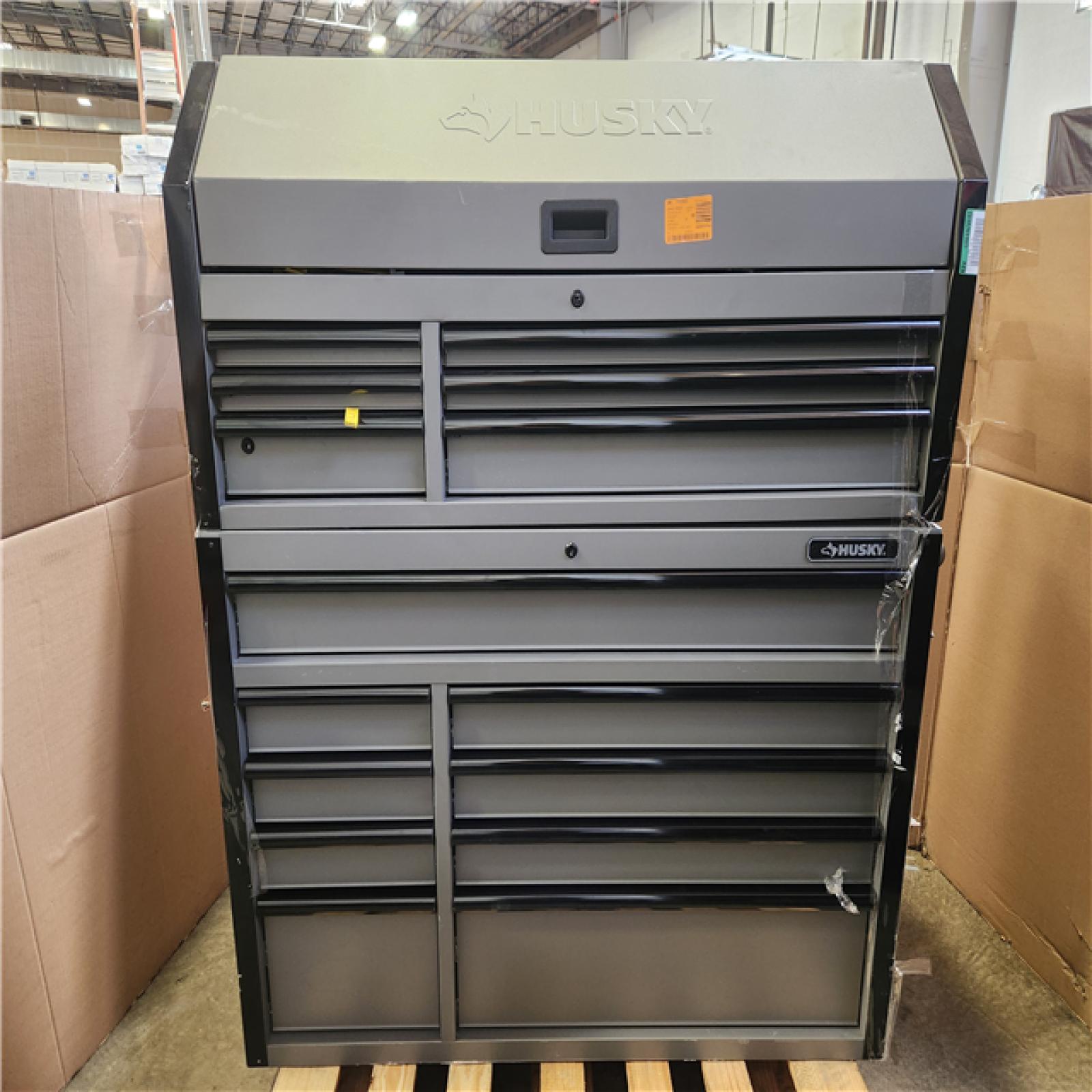 Phoenix Husky Heavy-Duty 52 in. W x 20 in. D 15-Drawer Matte Gray Rolling Tool Cabinet