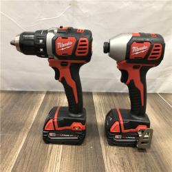 AS-IS Milwaukee 18V Lithium-Ion Cordless Drill Driver/Impact Driver Combo Kit