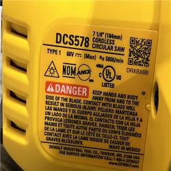 AS-IS DEWALT FLEXVOLT 60V MAX Cordless Brushless 7-1/4 in. Circular Saw with Brake (Tool Only)