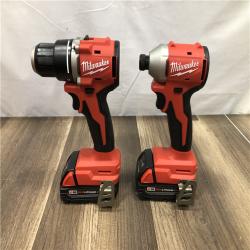 AS-IS Milwaukee 18V Lithium-Ion Brushless Cordless Compact Drill/Impact Combo Kit