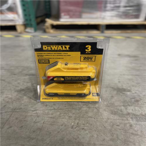 NEW!- DEWALT 20V MAX Compact Lithium-Ion 3.0Ah Battery Pack (2 Pack)