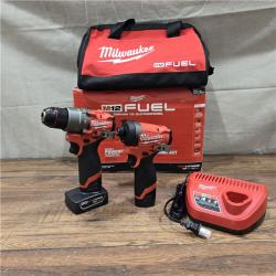 AS-IS Milwaukee 3497-22 12V Brushless Hammer Drill and Impact Driver Combo Kit