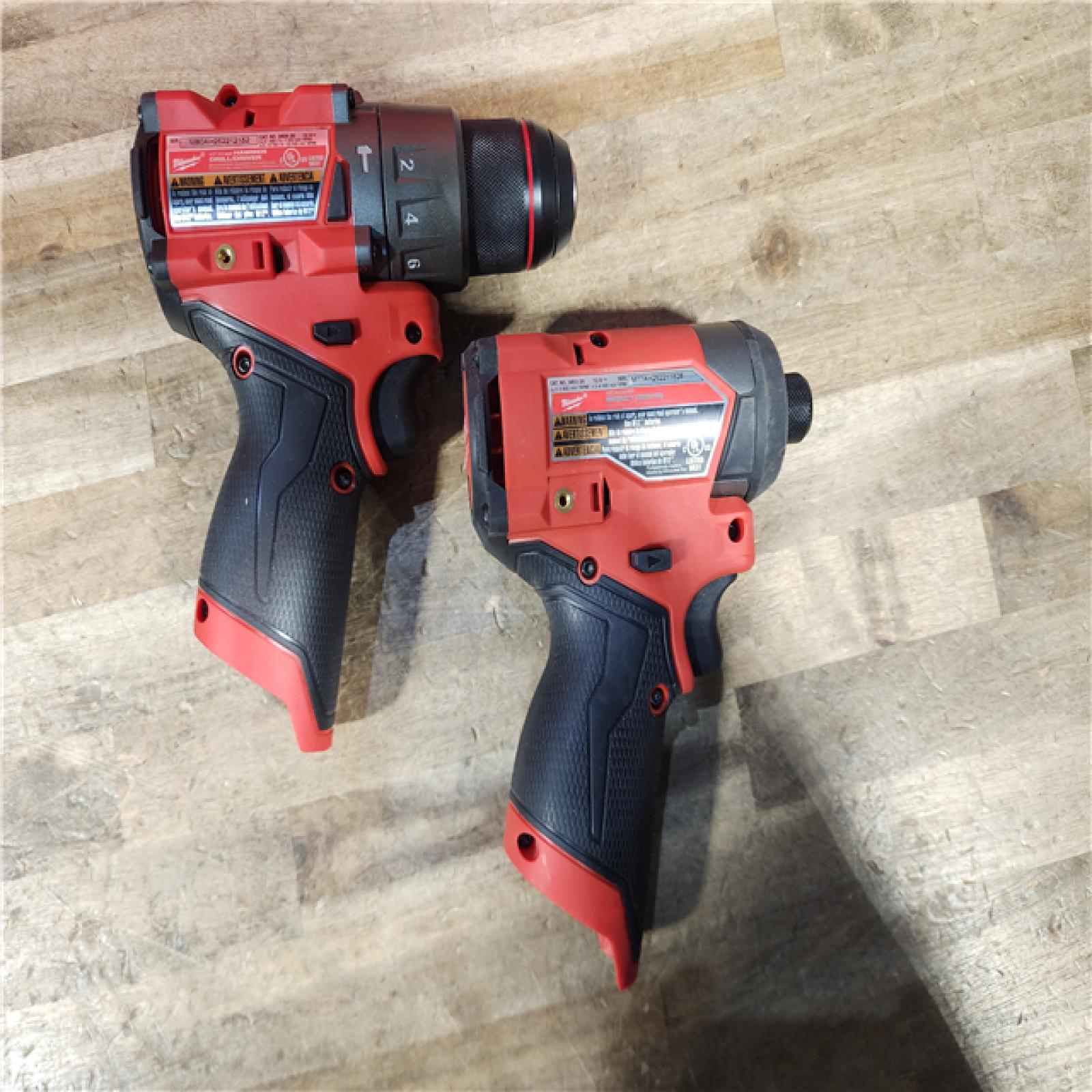 HOUSTON LOCATION - AS-IS Milwaukee FUEL 12-Volt Lithium-Ion Brushless Cordless Hammer Drill and Impact Driver Combo Kit