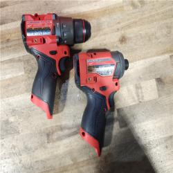 HOUSTON LOCATION - AS-IS Milwaukee FUEL 12-Volt Lithium-Ion Brushless Cordless Hammer Drill and Impact Driver Combo Kit