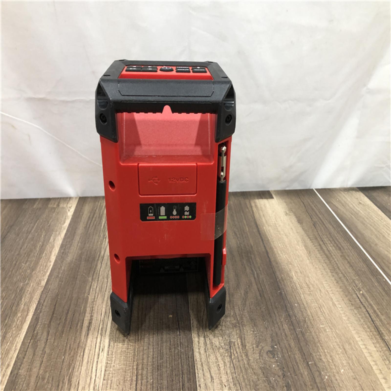 AS-IS Milwaukee 12-Volt Lithium-Ion Cordless Bluetooth/AM/FM Jobsite Radio with Charger