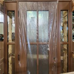 Phoenix NEW Steves & Sons Regency 64 in. x 80 in. 3/4Lite 4SDL Oasis Deco Glass RHIS Prefinish AutumnWht Fiberglass Prehung Front Door w/2_ 12inSL