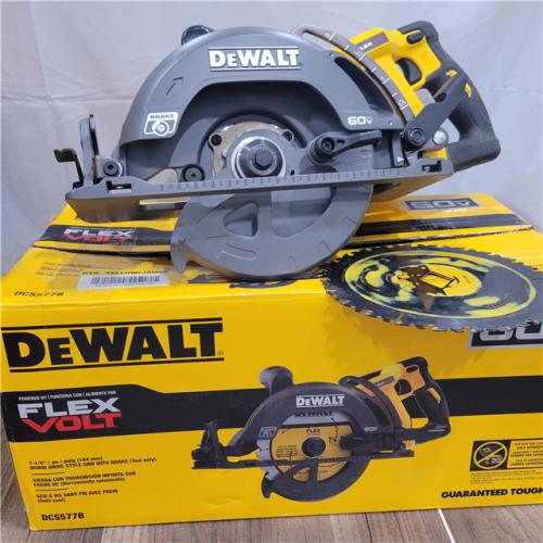 AS-IS DEWALT FLEXVOLT 60V MAX Cordless Brushless 7-1/4 in. Wormdrive Style Circular Saw (Tool Only)
