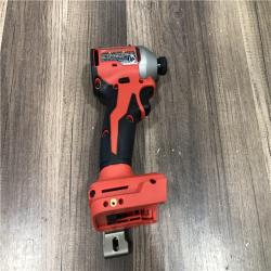 AS-IS Milwaukee 18V Lithium-Ion Compact Brushless Cordless 1/4 in. Impact Driver (Tool-Only)