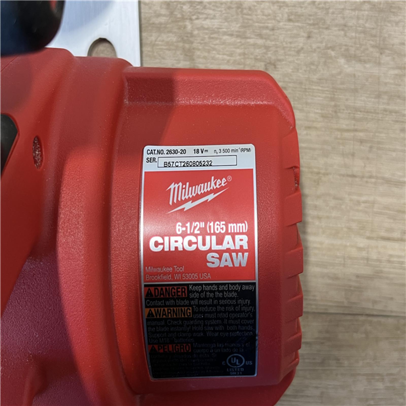 AS-IS Milwaukee 18V Lithium-Ion Cordless 6-1/2 in. Circular Saw (Tool-Only)